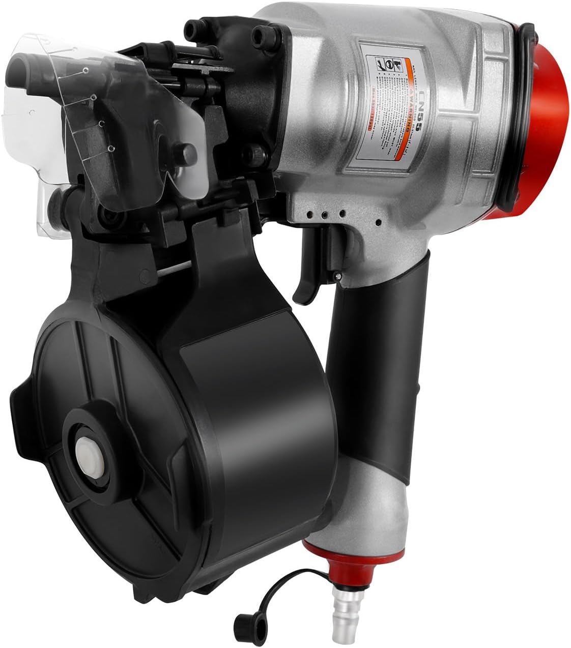 Professional Coil Nailer, Pneumatic Nailer CN55 Max Fastener Length 2', Pneumatic Siding Nailer 75-100PSI, Air Coil Nailer with Fast Fire Truck for Fast and Hard Woodworking, Wooden Pallets