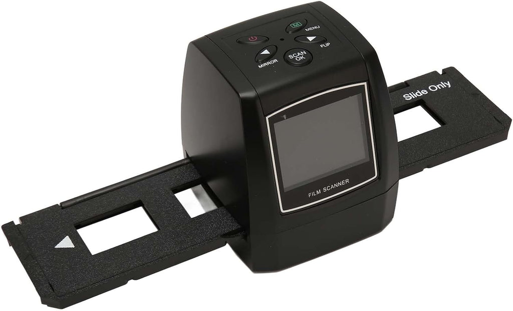 2.36inch LCD Screen Film and Slide Scanner, Film Scanner Convert 35mm/135mm Negatives & Slides to 5MP JPEG Images, Adjustable Brightness, Photo, Slide, and Negative Scanner