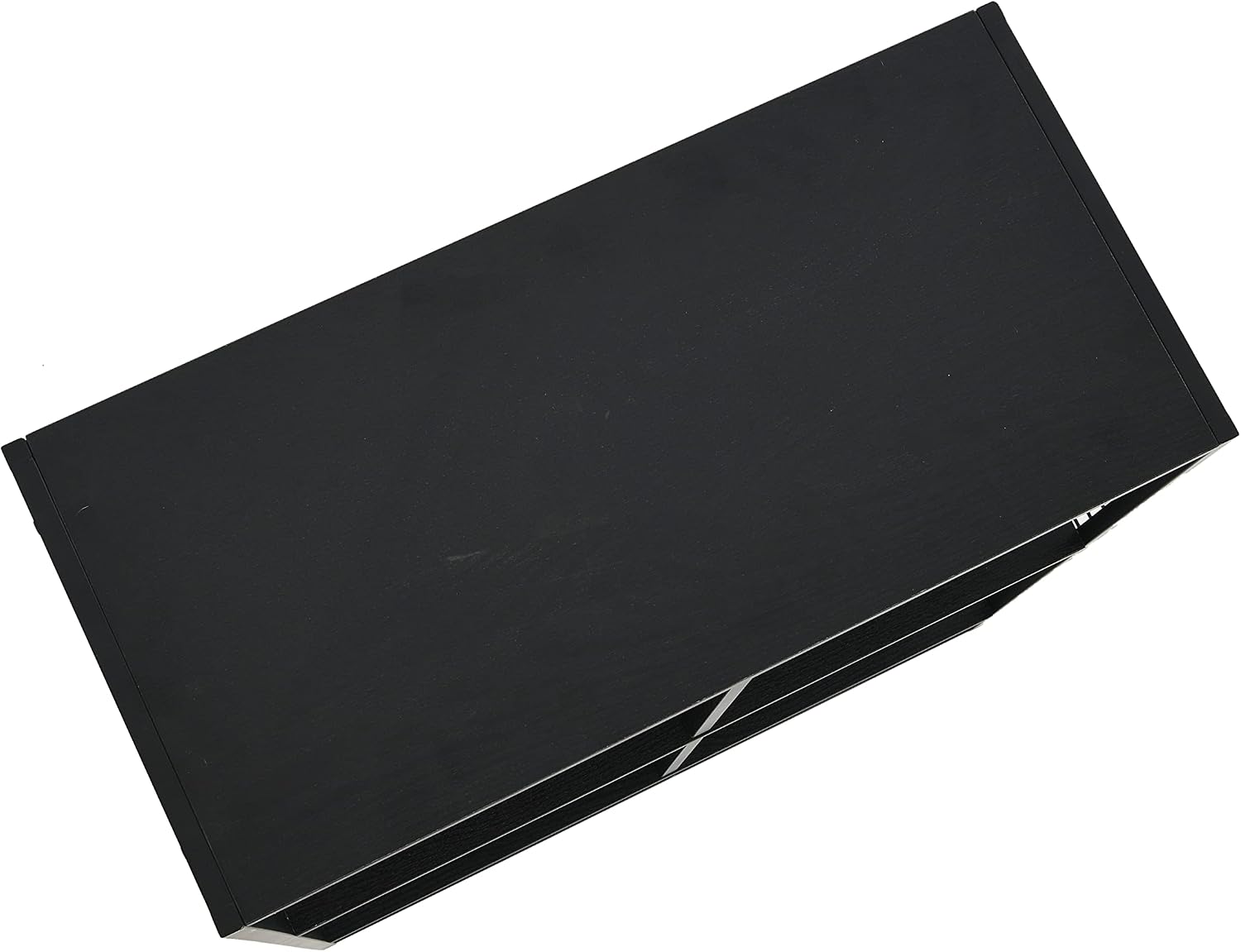 Household Essentials Black Oak & Iron 4-Cube Display Shelf