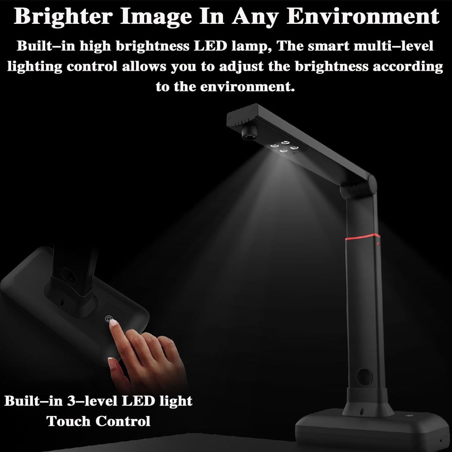Large Format Book Scanner, Capture Size A2, 23MP High Resolution, with Auto-Flatten, Fingerprint Removal Technologies, Adjustable Height, Multi-Language OCR
