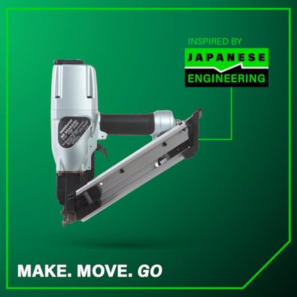 Metabo HPT Strap-Tite Metal Connector Nailer, Pro-Preferred Pneumatic Power Nailers, Connector Tool for Pre-Punched Connectors, 36° Short Magazine, 1-1/2″ to 2-1/2″, NR65AK2S