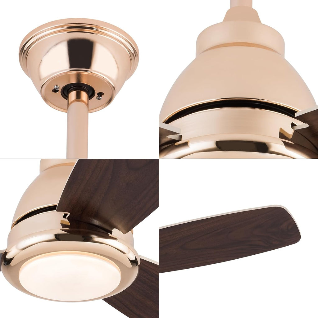 Ceiling Fans with Lights, 42 Inch Modern Low Profile Ceiling Fan with Remote Control 6 Speeds, 3000-6000K Dimmable Timing (1/2/4 hours) 3 Blades Large Ceiling Fan for Indoor and Outdoor Bedroom Patios