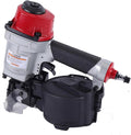 Pneumatic Coil Nailer, CN55 Siding Coil Nailer 25-57mm Air Framing Stapler Gun Roofing Nailer, 300-350 Nail Capacity, 15° & 16° NailsBlack,1