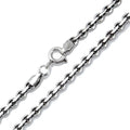 Silvershake Oxidized 3mm 925 Sterling Silver Cable Chain Necklace 24 Inch