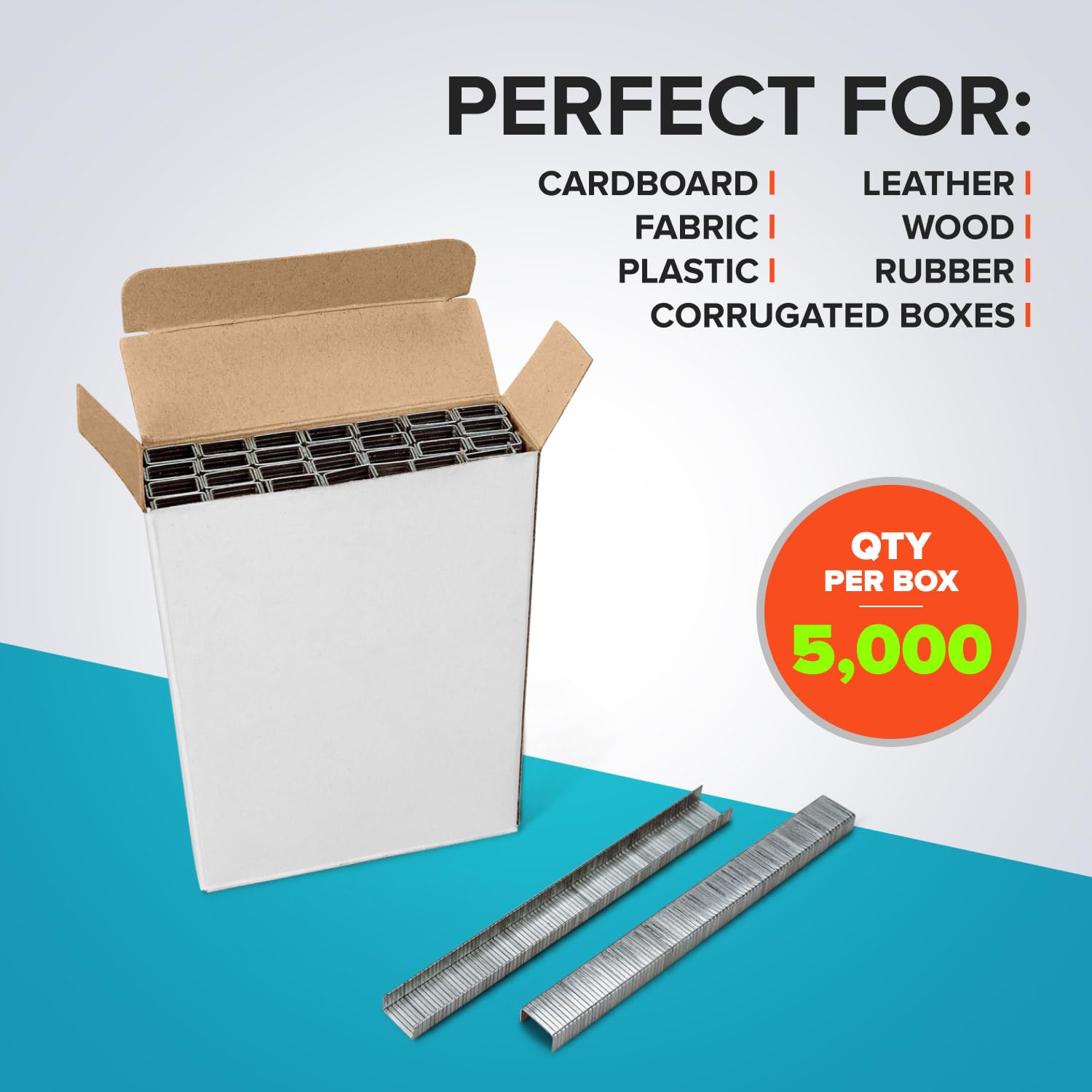 IDL Packaging Heavy Duty Staples for Plier HSP-12 - 7/16' x 1/4' x 0.04' (10 Boxes, 50000 Pcs) - Non-Rusting Stainless Steel & Zinc-Plated Steel Industrial Staples