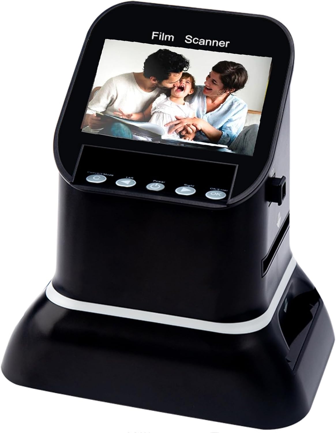 22MP Film Slide Scanner, 1080P LCD High-Resolution Viewer, Convert 35mm, 126, 127 Negatives & Slides to Digital JPEG, Perfect for Archiving Memories