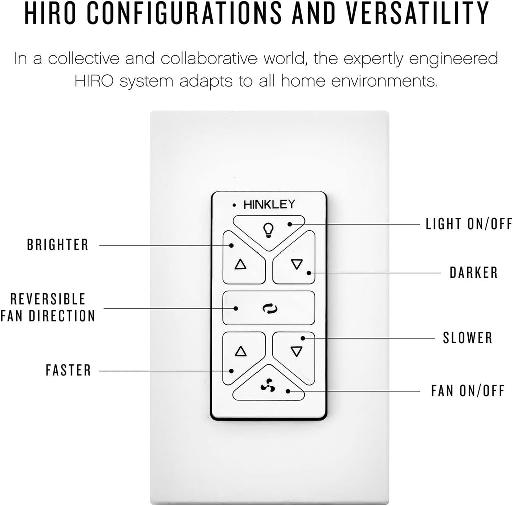 Hinkley Tier 54' Indoor/Outdoor Smart Ceiling Fan with Light + Remote - Composite Fan Blades, Integrated LED - Brushed Nickel