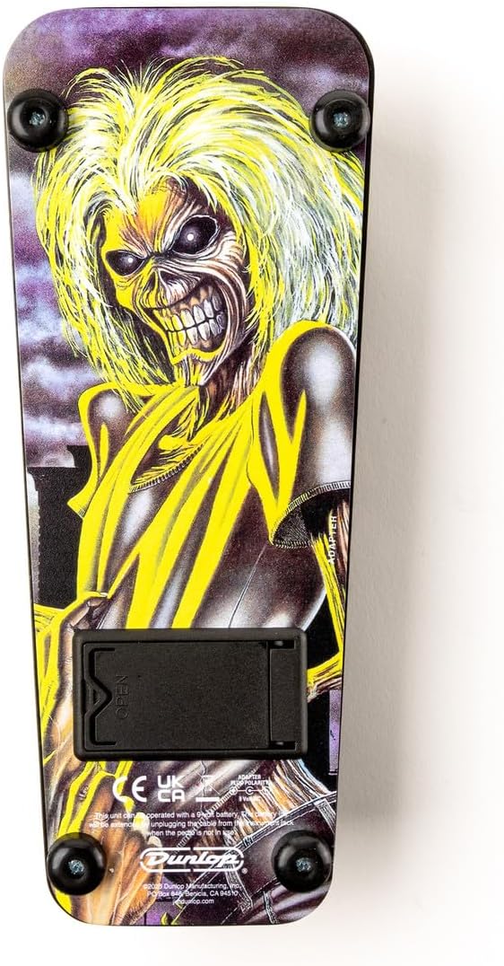 Dunlop IM95K Iron Maiden Killers Cry Baby Wah Pedal - Bundle with 3 MXR Patch Cables and Dunlop Custom Jazz III Guitar Picks