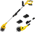 Cordless Cultivator, Battery Handheld Cultivator, Lightweight and Green 20V Garden Tiller with Manganese Steel Blades for Gardening Farm Soil Cultivation 2Battery