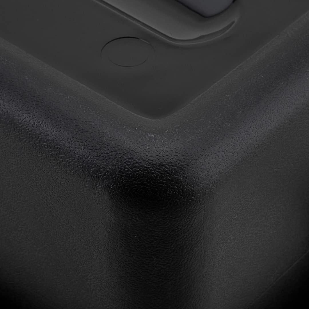 Restaurantware TUBS ONLY: RW Clean 22 Inch x 15.7 Inch Bus Tubs 12 Deep Bus Boxes - Lid Sold Separately With Handles Black Plastic Restaurant Tubs Heavy-Duty For Kitchen Organization