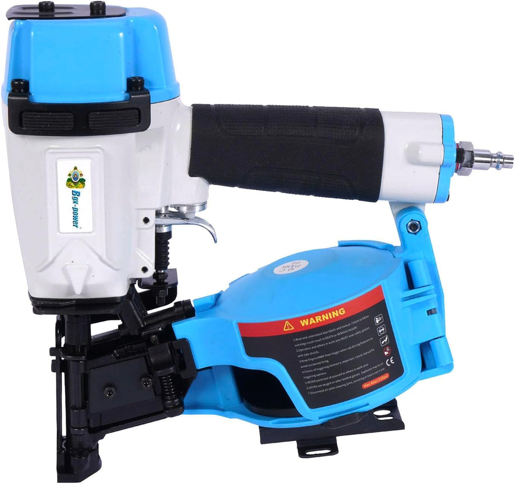 Honduras Style Roofing Nail Gun, 15 Degree CN45N Roofing Nailer 3/4-Inch to 1-3/4-Inch Coil Nails, 120-pcs Load Capacity Coil Nailer