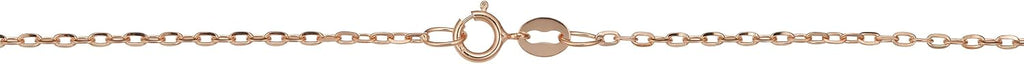 Kooljewelry 14k Rose Gold Diamond-cut Cable Chain Necklace (1 mm)