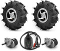 Dual Drive Motor Wheel Kit for Electric Agricultural Tool, Tiller, Garden Farm, Hand Cart, L-faster, 10 Inch Tire, 24V, 500W (Agricultural kit B, Max Speed 6kph)