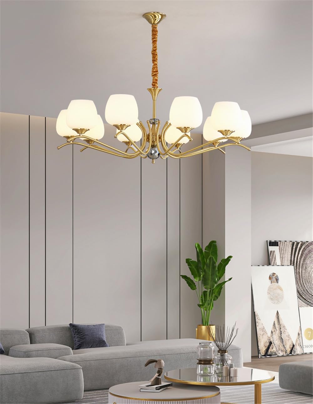 American Retro LED Ceiling Fan Light - Luxury European Design for Living Room, Restaurant, Bedroom, Cafe, Villa & Hotel Remote Control, Stylish Lighting (Style 15) (Style 9)