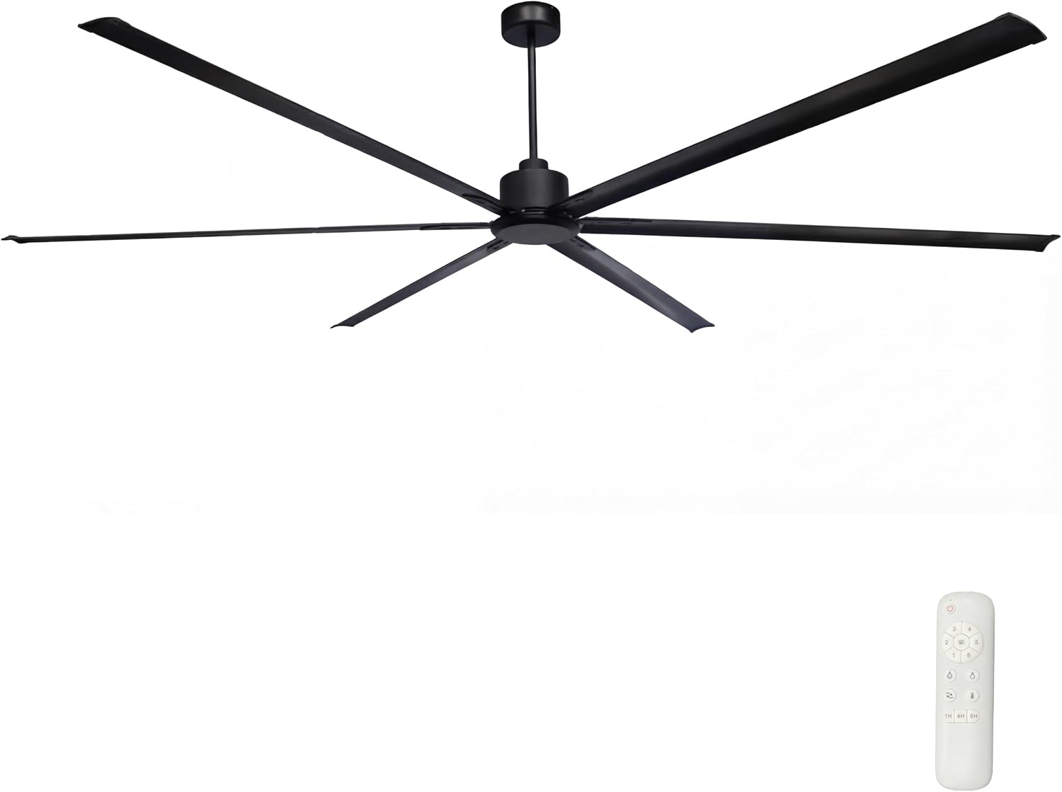 100 Inch Big Industrial Fan, HVLS Large Ceiling Fan for Shops & Warehouses, Quiet 90W DC Motor, 6 Aluminum Blades, 10-Year Warranty for Garage, Gym, Factory & Patio