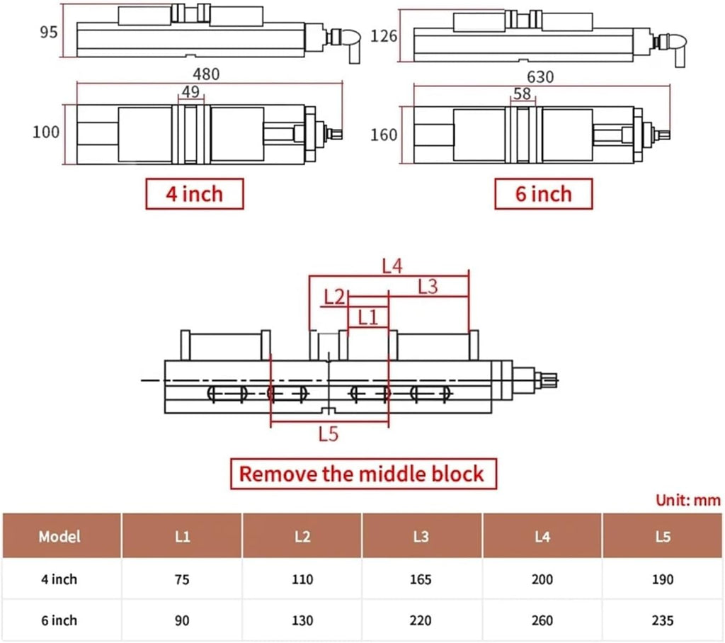 Heavy-Duty Machine Two-Way Angle Solid Flat-Nose Pliers CNC Double-Opening Machine Vise 4 6 Inch Clamp(4 inch)