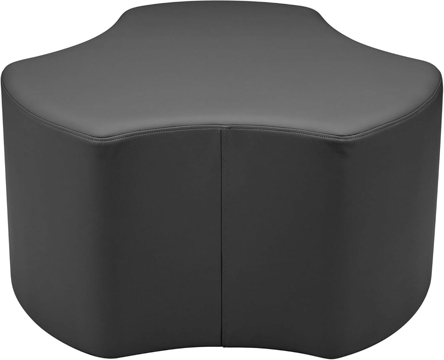 FDP Pro Series Cog Accent Ottoman (18' Height) Hand Upholstered Commercial Furniture for Hotel Lobby, Office, Restaurant, Home and More Collaborative and Configurable Seating - Black