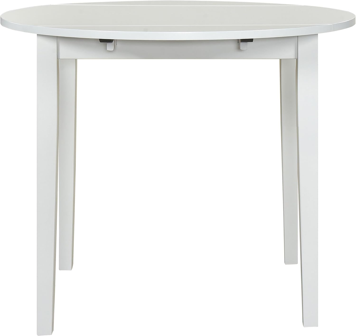 Coaster Home Furnishings - Bucknell - Wood - 3-Piece Extension Table Dining Set with Two 7-Inch Drop Leaves, Ladder-Back Chairs and Padded Seats - Dining Room - White - 130005WHT