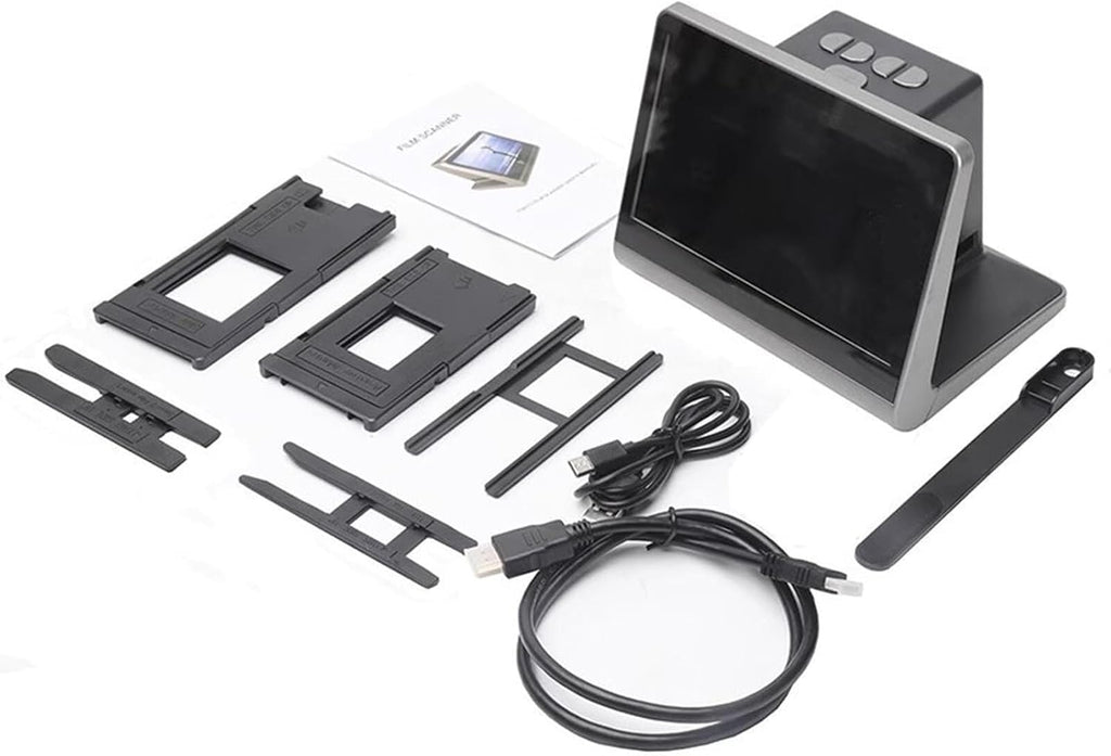 48 MP Film Slide Scanner, All in One Digital Film Scanner, with 7 Inch LCD Screen, Built in 16GB Memory, Negative Into JPEG Photos