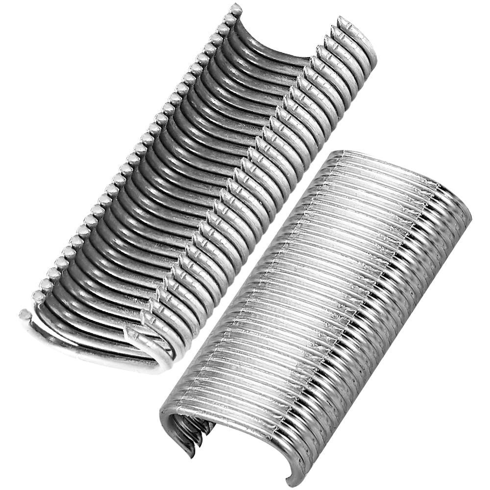 meite C560-14 Gauge 1-1/2-Inch Crown Stainless Steel Heavy Duty C Ring Staples Compatible with MTC560 Hog Ring Plier in Fastening, Building Landscape Gabions (10,000 PCS/Box)