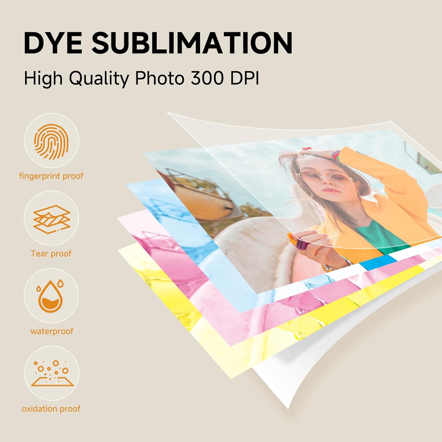 HPRT 4x6 Photo Printer, Full Color Photo Printer for Phone/Laptop/MacBook, Support Wi-Fi Connection, AR Video Printing, Thermal Dye Sublimation (10 Sheets Photo Paper Included)