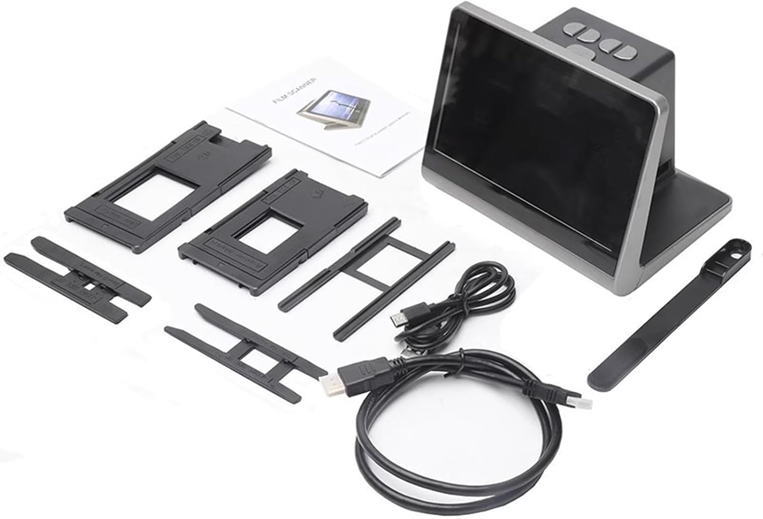 48 MP Film & Slide Scanner, All-in-One Digital Film Scanner, with 7 Inch LCD Screen, Built-in 16GB Memory, Converts 135/110/126 Negative Into JPEG Photos