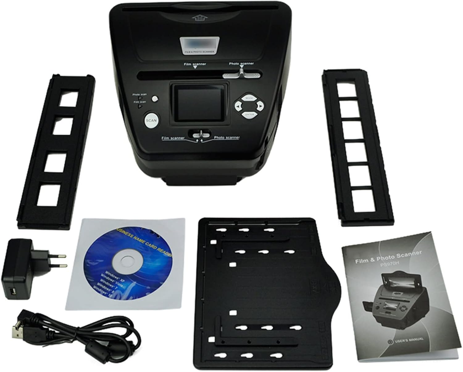 16MP Film & Slide Scanner, All-in-1 Slide Viewer with LCD Screen, SD Card Slot, Converts 35mm 135 110 126 /Slides/Negatives to Digital JPG Photos