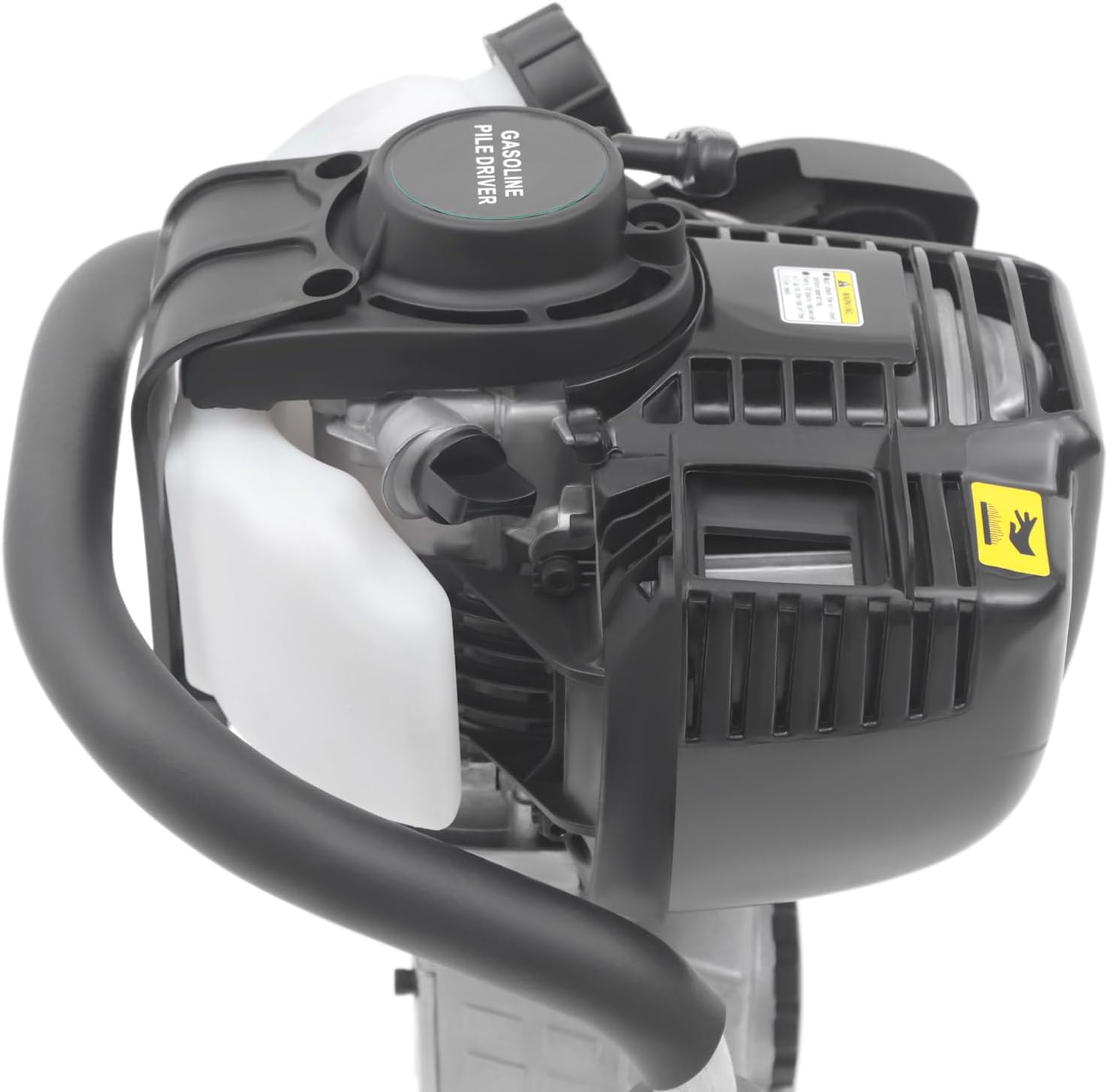 32.6CC 2 Stroke Gas Powered T-Post Driver, 0.9KW Gas Post Pounder Pile Driver, Single Cylinder Air Cooled Fence Post Driver with Hand Pull Start & 0.23 Gal Fuel Tank for Gardening (4-Stroke/ 37.7CC)