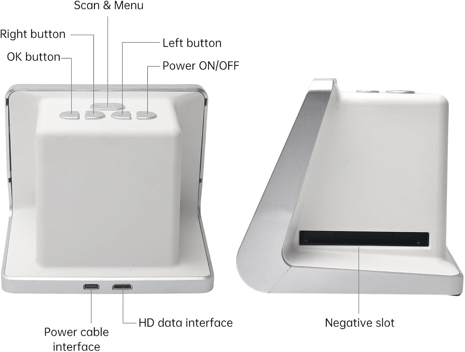 5-inch Screen 22MP Film Scanner,135 Film/126KPK/110 Film/Super8/Monochrome/Slide to Digital JPEG Photos