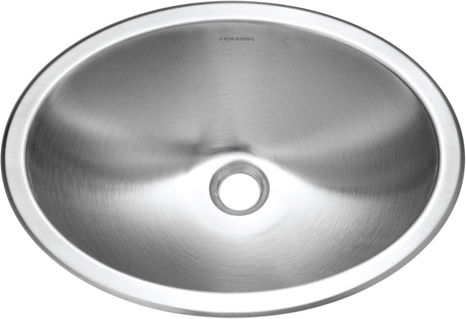 Houzer Opus Stainless Steel Bathroom Sink - 18 inch Undermount Oval Bowl Bathroom Sink without Overflow, Durable & Versatile, Essential for Home & Apartment, Nested 40-Pack - CH-1800-40