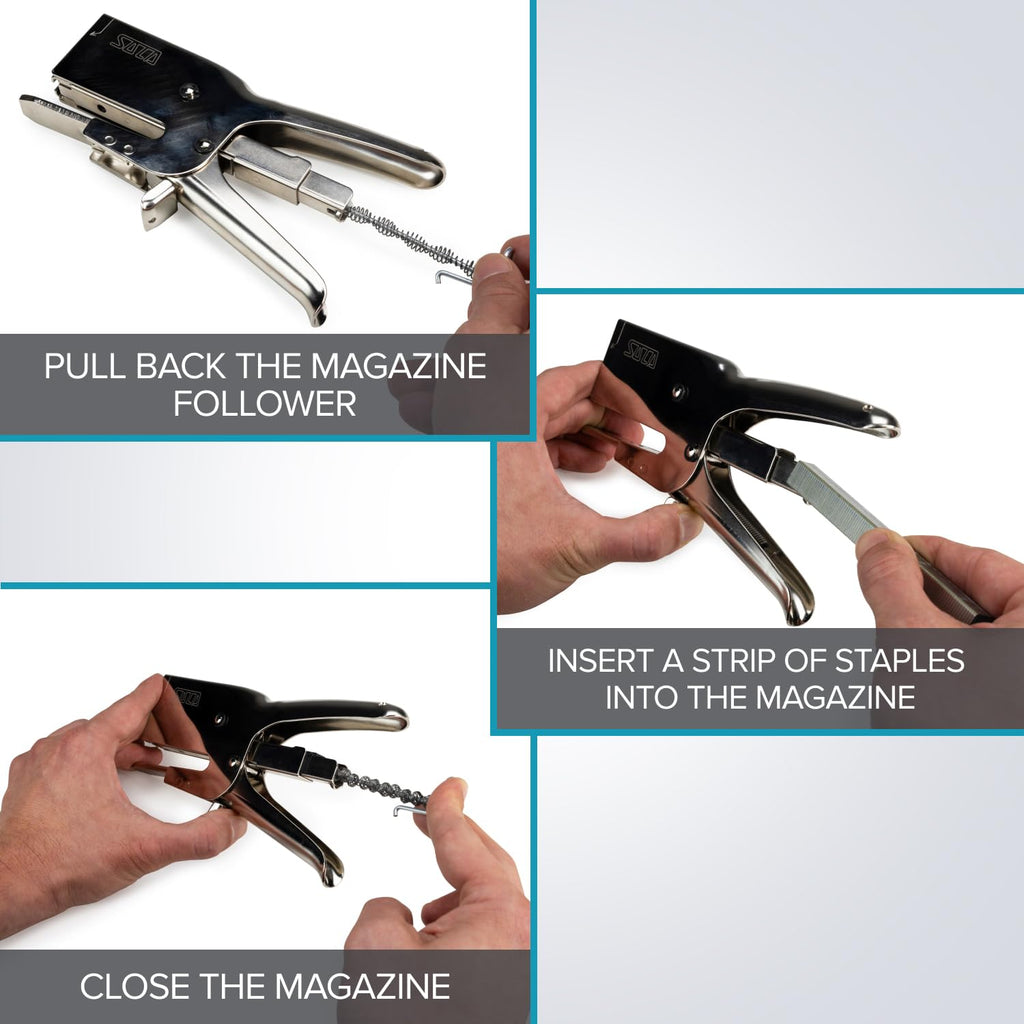 IDL Packaging Heavy Duty Staples for Plier HSP-12 - 7/16' x 1/4' x 0.04' (10 Boxes, 50000 Pcs) - Non-Rusting Stainless Steel & Zinc-Plated Steel Industrial Staples
