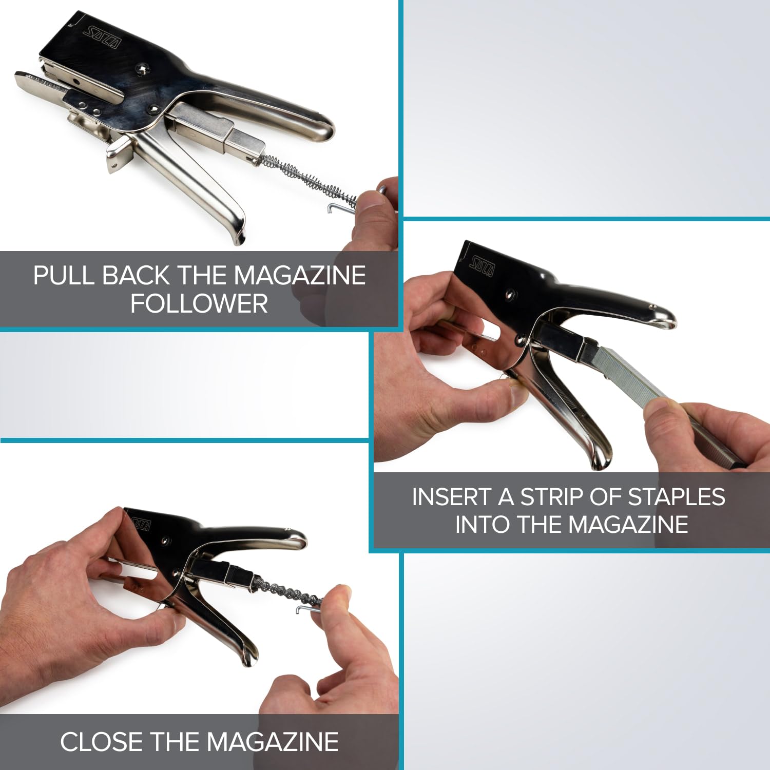 IDL Packaging Heavy Duty Staples for Plier HSP-12 - 7/16' x 1/4' x 0.04' (10 Boxes, 50000 Pcs) - Non-Rusting Stainless Steel & Zinc-Plated Steel Industrial Staples