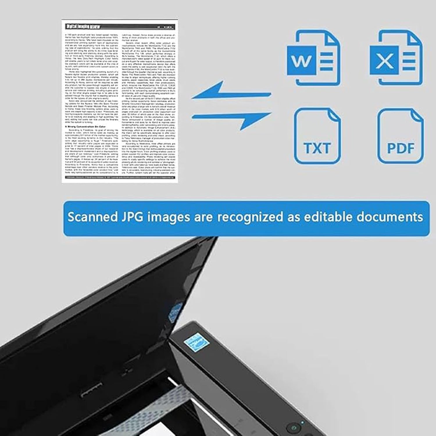 A3 Large Format Flatbed Scanner, Document and Photo Book Scanner, Resolution Upto 2400 * 2400 Dpi, Led Light Source, Scan/Pdf/Email/Print, 4 Seconds/Page