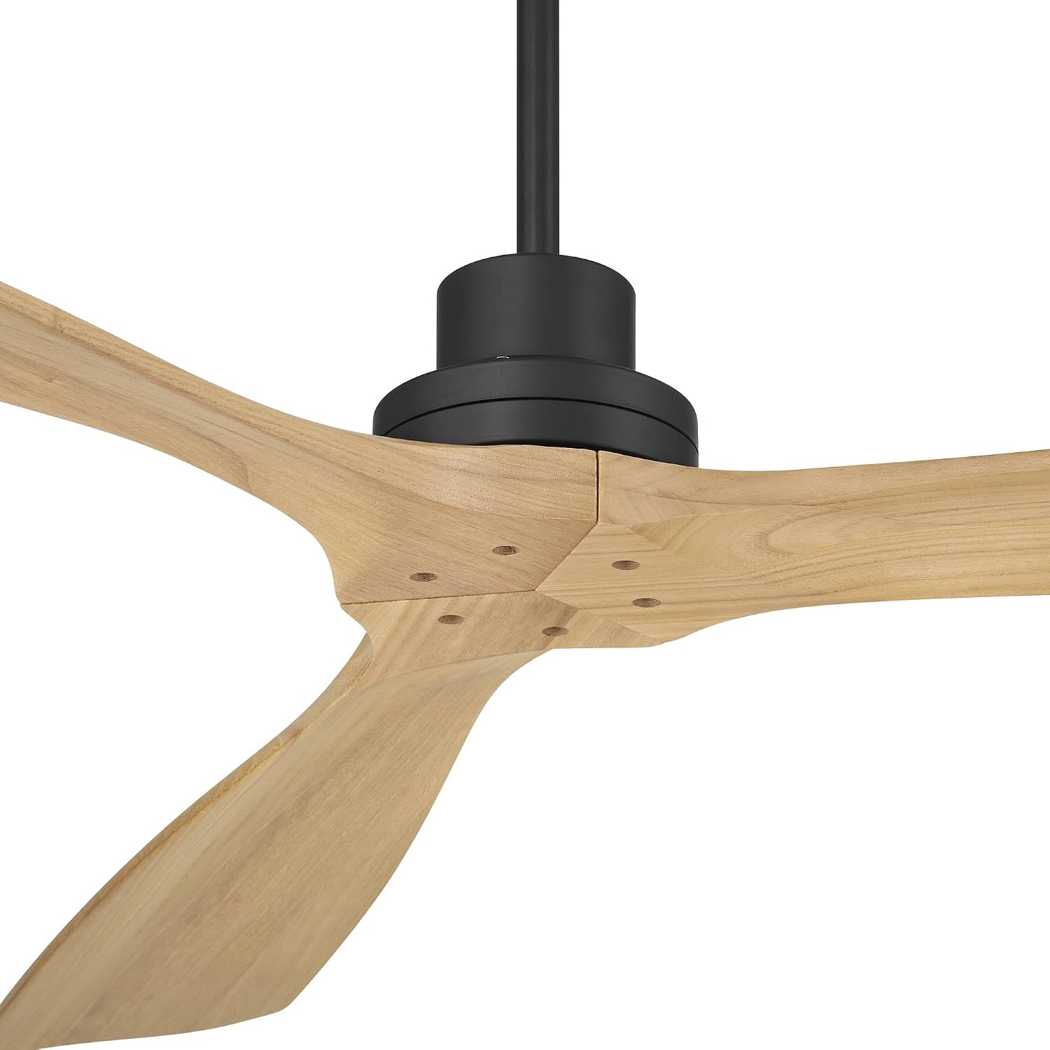 Casa Vieja 66' Delta XL Modern Country Indoor Cottage Core Outdoor Ceiling Fan 3 Blade Remote Control Matte Black Finish Wood Blades Bedroom Patio Living Room DC Motor Decorative Damp Rated Garage