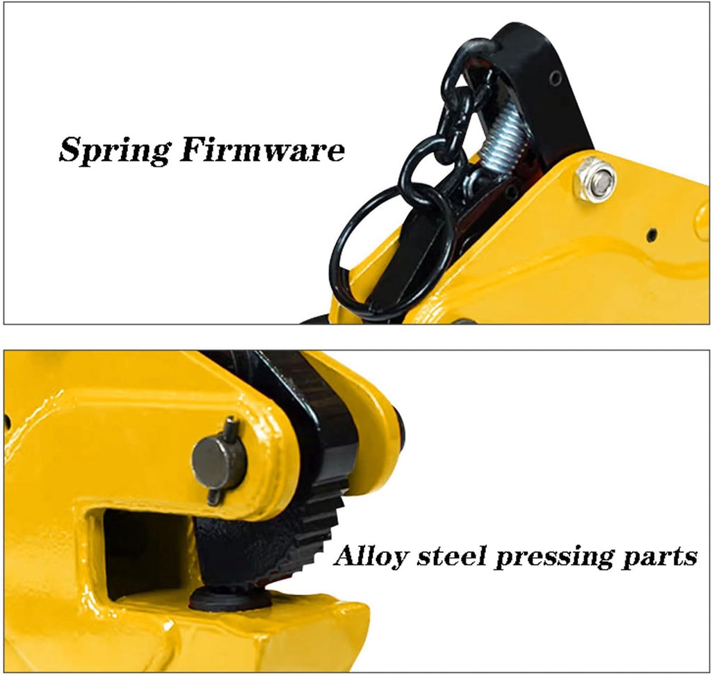 1T Vertical Steel Plate Clamp - Heavy Duty Lifting Tool for Industrial Use, Girder & Curb Clamp, Versatile Plate Stone Lifting Tongs, Reliable Spreader for Safe Handling