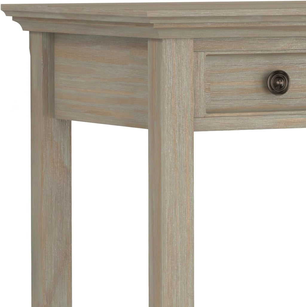 SIMPLIHOME Amherst Desk and Bookcase Bundle - 54 inch Wide Solid Wood Desk with Drawers and 30 inch Wide 5-Shelf Bookcase in Distressed Grey, Transitional Home Office Furniture (Set of 2)