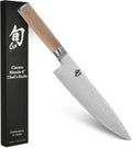 Shun Classic Blonde 8' Chef's Knife, Handcrafted Japanese Kitchen Knife for Professional and Home Chefs, VG-MAX Core with Damascus Stainless Steel Cladding, Pakkawood Handle