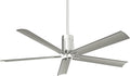 Minka-Aire F684L-PN Clean 60 Inch Ceiling Fan with Integrated 10W LED Light and DC Motor in Polished Nickel Finish