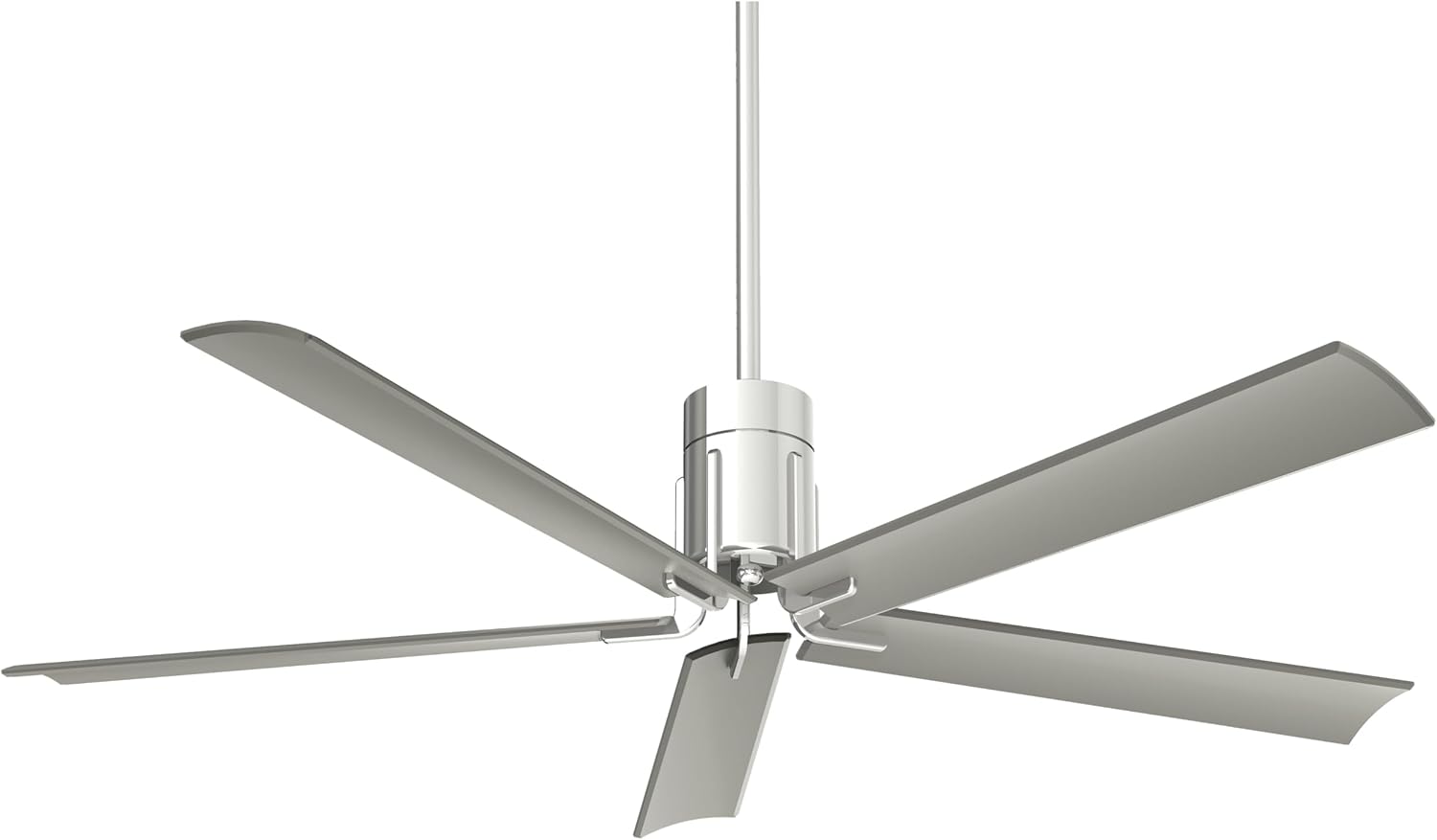 Minka-Aire F684L-PN Clean 60 Inch Ceiling Fan with Integrated 10W LED Light and DC Motor in Polished Nickel Finish