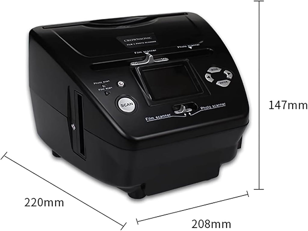Film Slider Scanner, 16MP Film Scanner, Negative Film Viewer/Scanner, Converts 35 Mm 135 110 126/Slides/Negative to Digital Photos JPG, Supports Image Preview, Playback and Editing Functions