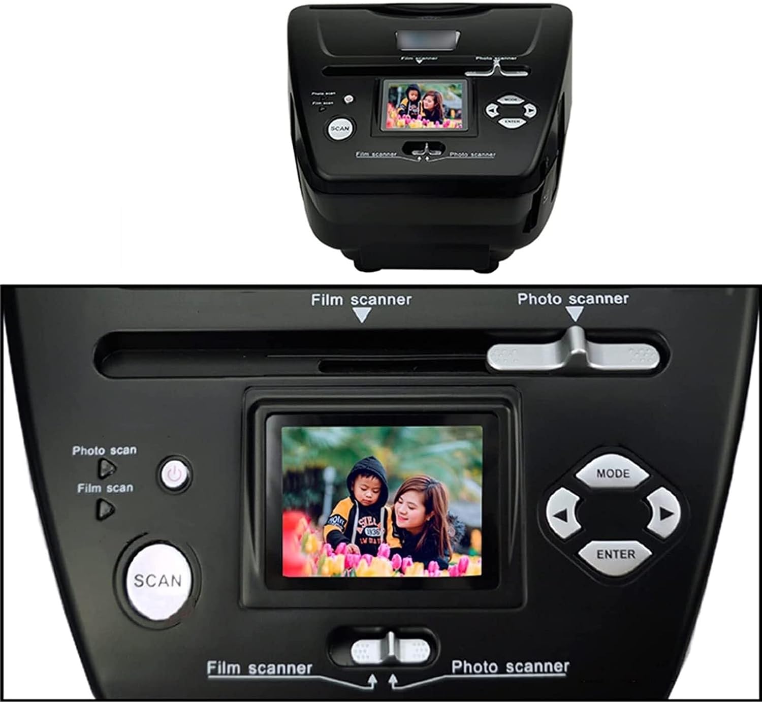 Film Slide Scanner, Slide viewer/Negative Scanner for Different Types of Films and Slides, Convert 35mm 135 110 126/slides/negatives