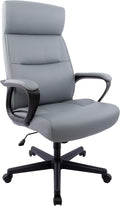STAPLES Rutherford Ergonomic Manager & Executive Office Chair, High Back Swivel, Adjustable Height, Luxura Faux Leather, Gray