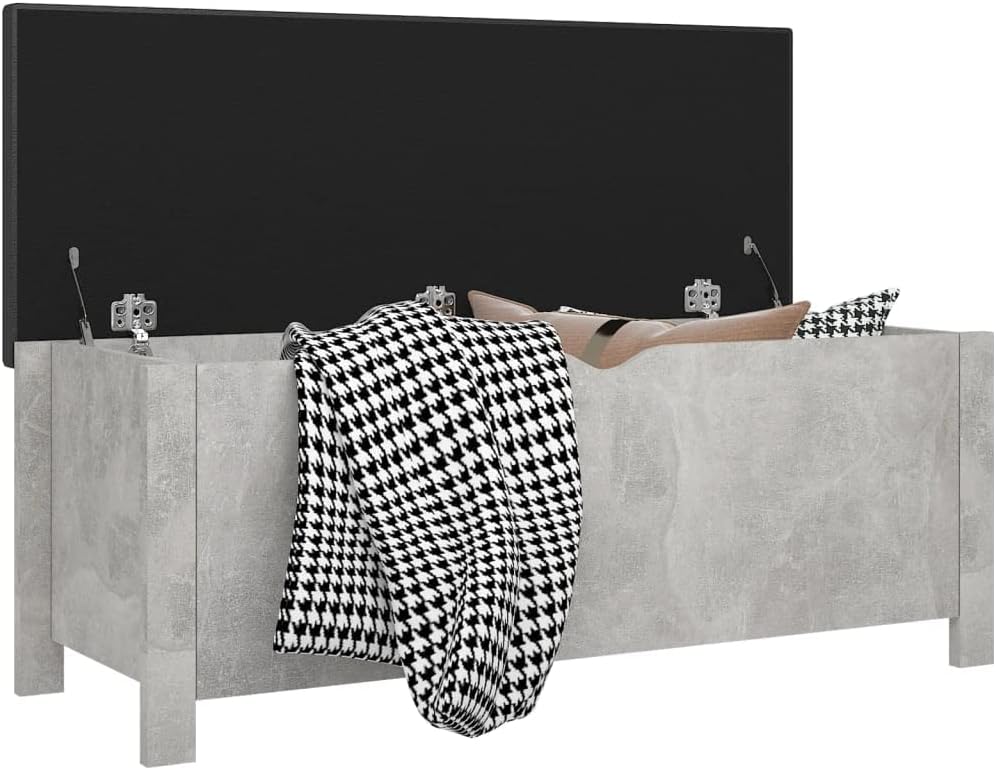 Modern Design Storage Box with a Cushion Bench, Entryway Bench with Cushioned Seat for Living Room, Home, Office, 41.3'x15.7'x17.7',-374