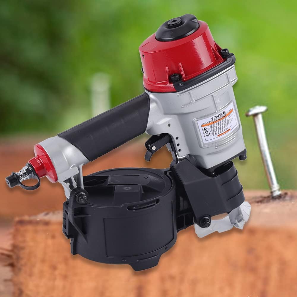 Coil Siding Nailer,CN55 Pneumatic Coil Nailer Air Coil Nail Gun Tool 75-100PSI Air Coil Nailer for Pallets, Packing Boxes, Crates and Fence