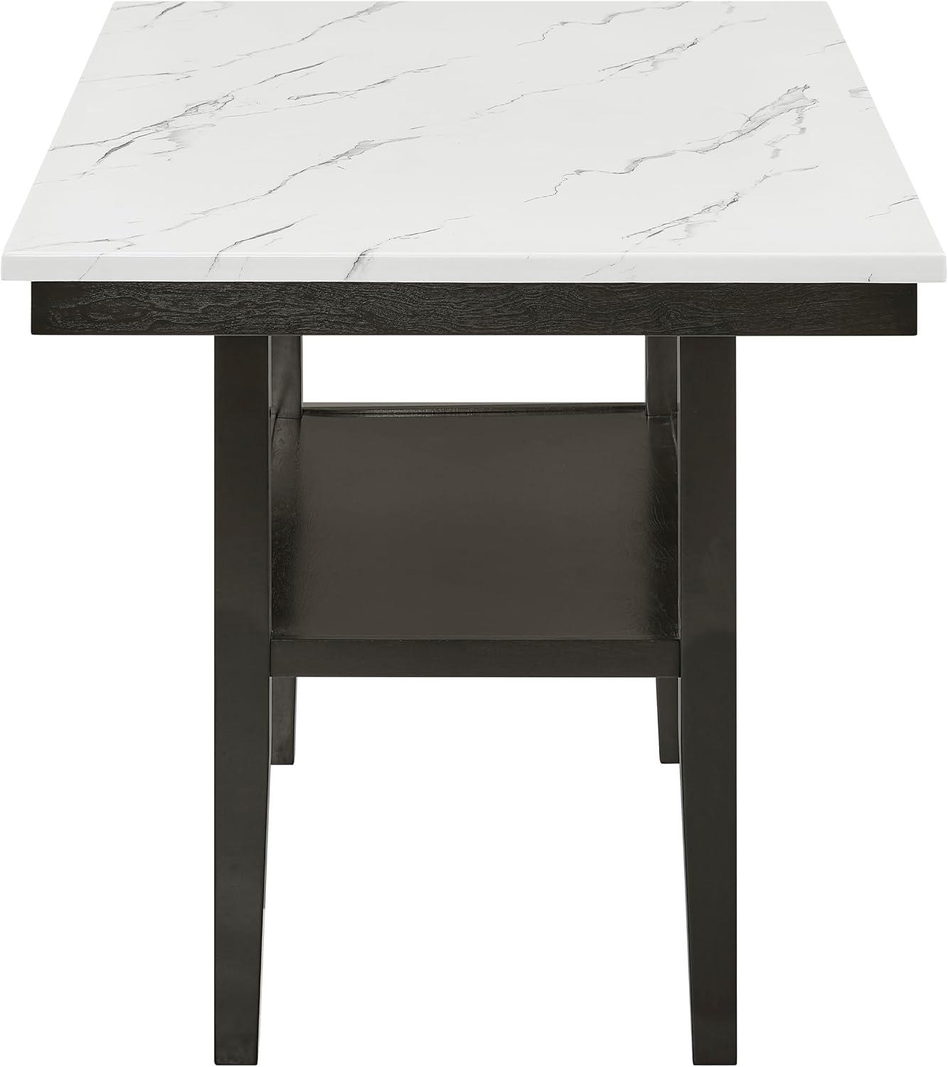 New Classic Furniture Carissa 5-Piece Wood Rectangle Counter Set in Stone