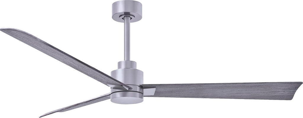 Matthews AK-BN-BW-56 Alessandra Wet Rated 56' Outdoor Ceiling Fan without Light, Remote Included, Silent DC Motor, Brushed Nickel with Barn Wood Tone