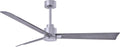 Matthews AK-BN-BW-56 Alessandra Wet Rated 56' Outdoor Ceiling Fan without Light, Remote Included, Silent DC Motor, Brushed Nickel with Barn Wood Tone