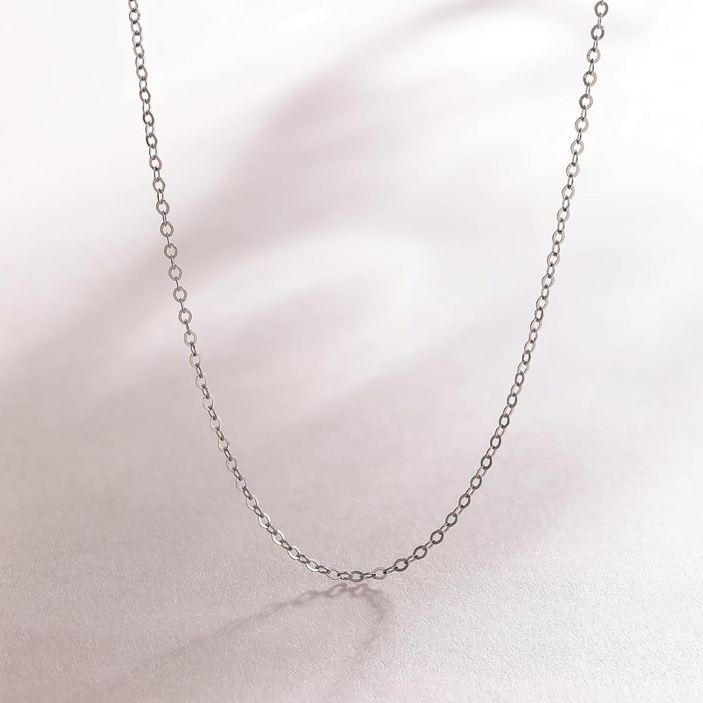 ZHOU LIU FU 18K Gold Chain Necklace for Women Cable Necklaces Dainty Choker Adjustable Thin Chains Trendy Layered Sturdy Jewelry Spring Clasp Simple Shiny Real Gold Gift