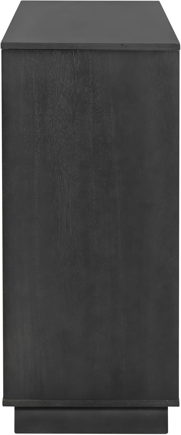 Christopher Knight Home Mia Modern Storage Cabinet with Doors and Drawers, Wooden Sideboard Cabinet with Adjustable Shelf, Freestanding Buffet Cabinet with Storage for Dining Room, Black