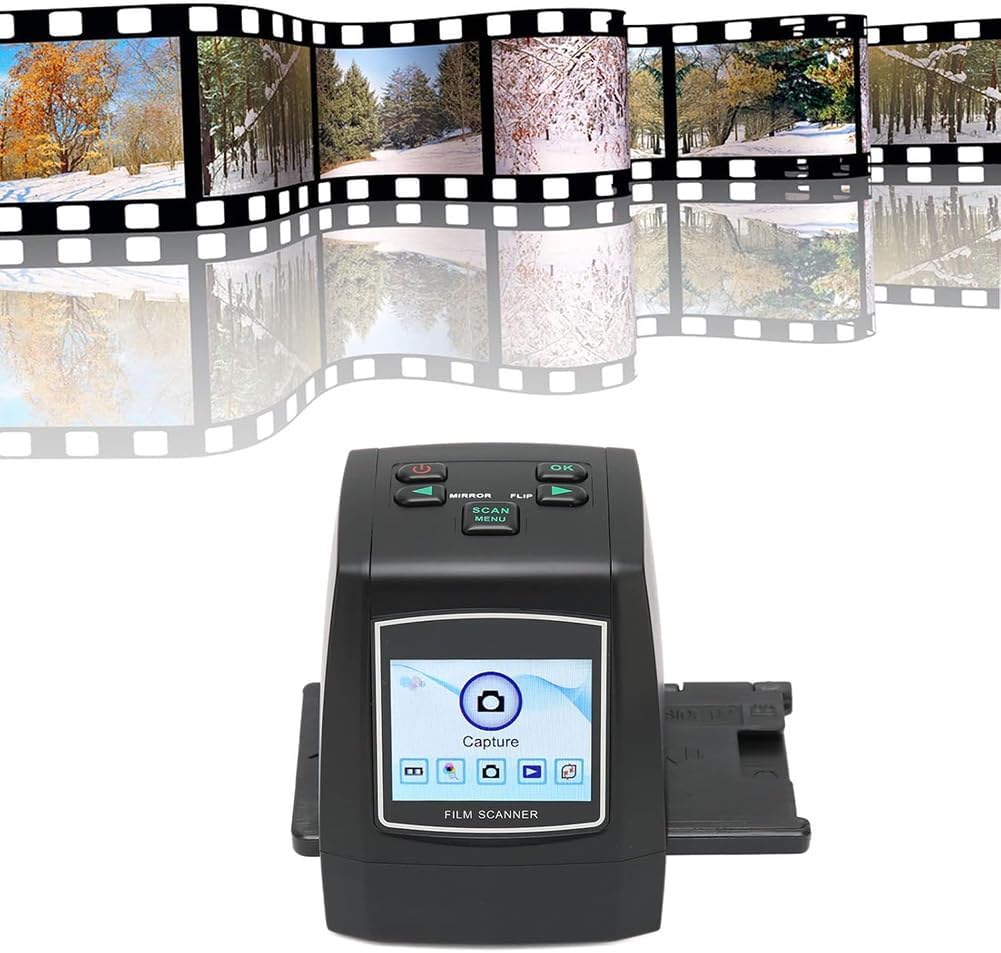 Mini Film Scanner, Digital Film Slide Scanner, Digital Film Slide Scanner, Photo Scanner, Converts 35Mm Film Negatives